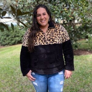 Leopard Print Pullover Sweater